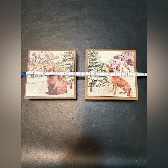 Rustic Wildlife Tapestry like Canvas Art Set - Picture 9 of 10